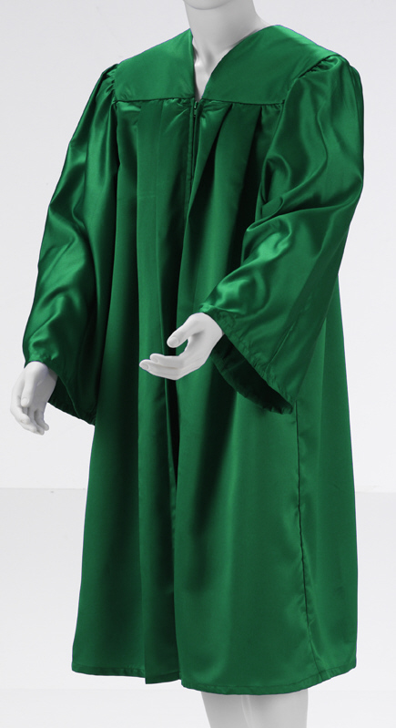 Kokott Robe Grün, glänzend, Graduation Gown, Chorrobe