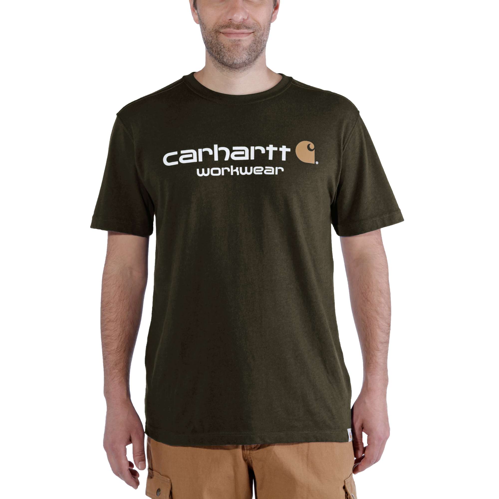 Carhartt Herren T-Shirt Carhartt Core Logo, Moosgrün