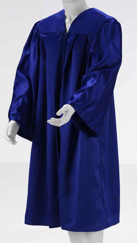 Kokott Robe Royalblau, glänzend, Graduation Gown, Chorrobe